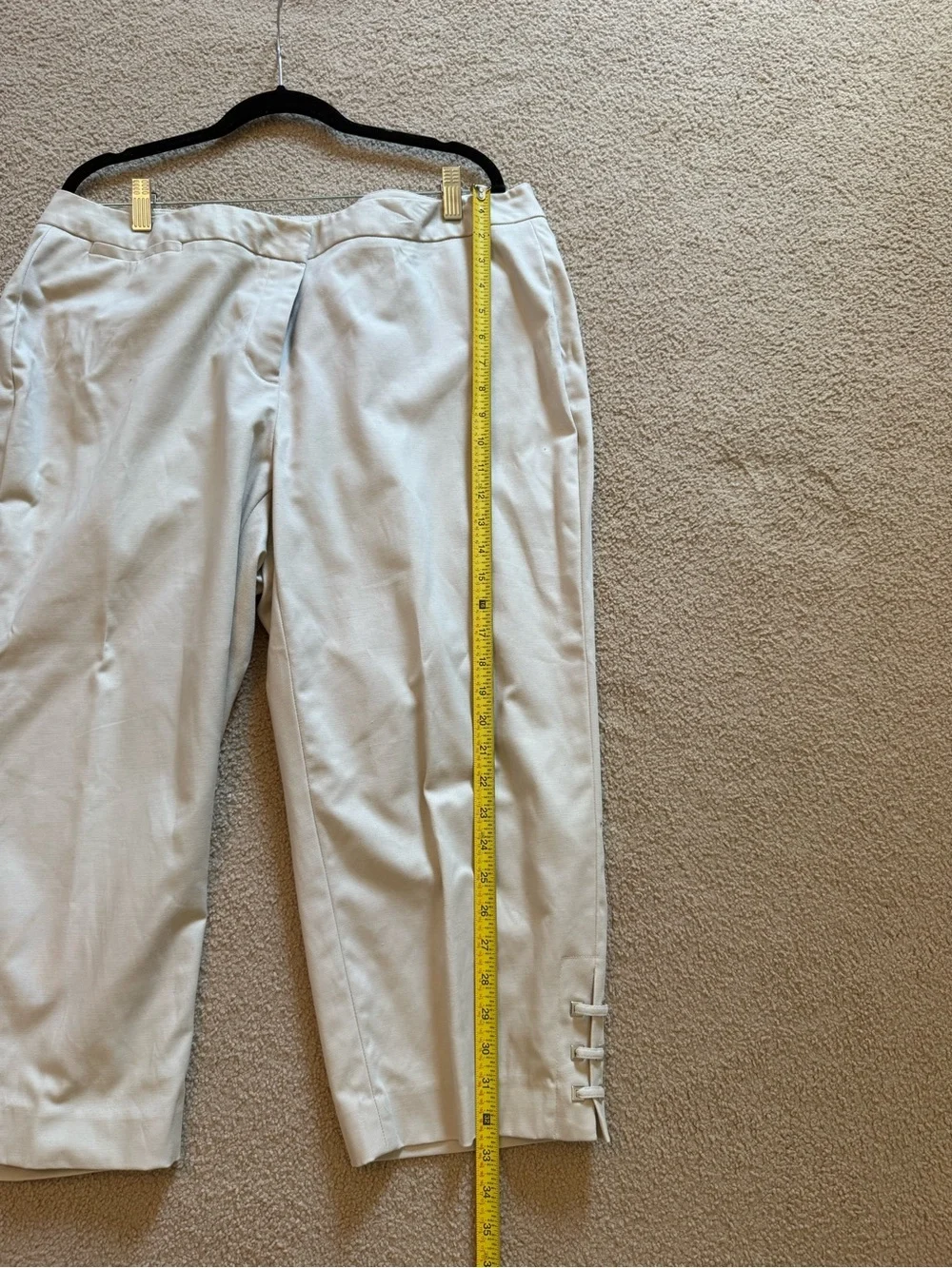 Rafaella | Light Beige Curvy Dress Pant Capris | Size 16W